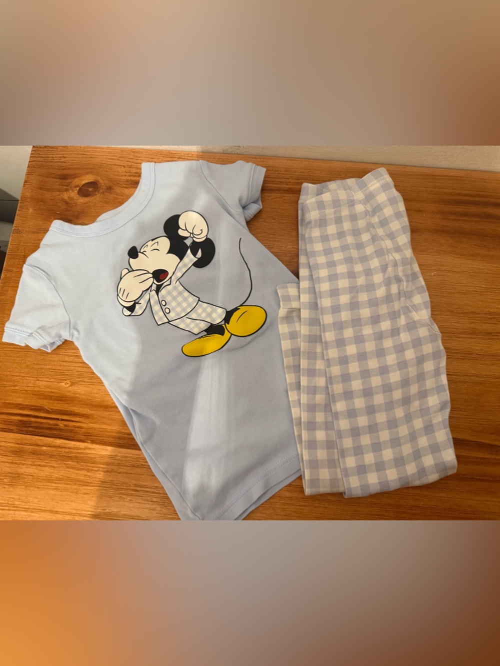 GAP Light Blue Mickey Mouse Pajama Set